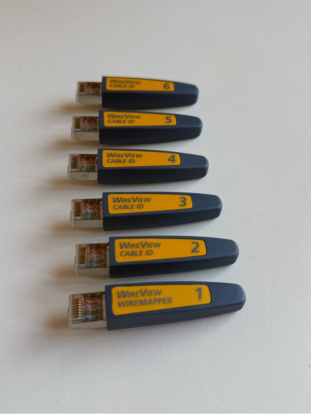 Fluke 6 pcs Networks WireView Cable ID Set 1-6 RJ45 Ethernet Remote Identifiers